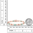 thumbnail image 5 of Gem Stone King 18K Rose Gold Plated Silver Blue Apatite Tennis Bracelet for Women (3.67 Cttw, Gemstone Birthstone, Oval 6X4MM, 7 inch), 5 of 5