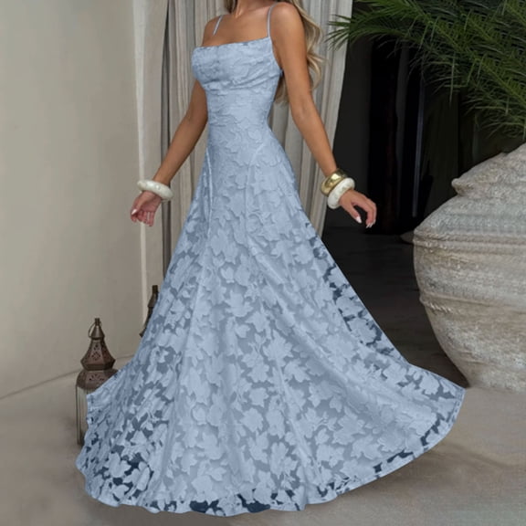 Homenesgenics Womens Casual Boho Print Maxi Sleevless V-Neck Dress Long Dress Wedding Dress Formal Dress