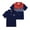 2-Varsity Red/Navy, variant on Boys School Uniform Polo Shirts Short Sleeve Active Performance Printed Shirts,2-Pack,Size 6-13Y