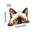 thumbnail image 2 of Siamese Cat Wooden Decoration with Peeking Design, 1 Piece, Wood Finish, for Home and Office Shelf Display, 2 of 3