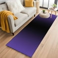 thumbnail image 3 of 2x6 Kitchen Runner Rug, Purple Black Ombre Non-Skid Rubber Backing Large Rectangle Rugs - Living Room Bedroom Home Office, Gradient Contemporary Abstract Art Indoor Floor Mat Carpets Washable Rug, 3 of 9