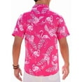 thumbnail image 4 of sogami Men's Short Sleeve Hawaiian Aloha Shirt Summer Vacation Shirts Big & Tall, 4 of 6