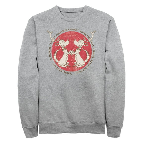 Men's Dr. Seuss Distressed Max Christmas Means Much More Quote Sweatshirt