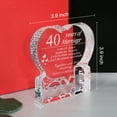 thumbnail image 4 of Customized Engraved heart-shaped Crystal ,40 Year 40th Anniversary Wedding gifts for Couples Wife Girlfriend Husband Boyfriend, 4 of 5