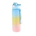 thumbnail image 1 of Water Bottles 30oz Motivational Water Bottle with Time Marker for Women Men Insulated Water Bottle for Outdoor Sport(Blue Yellow Pink), 1 of 7