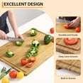 thumbnail image 4 of Yeshouse Extra Large Bamboo Cutting Board for Kitchen, Wooden Cutting Board for Kitchen, with Juice Groove and Handles, Over Sink Chopping Board for Meat, Vegetables, Turkey Carving, 4 of 7