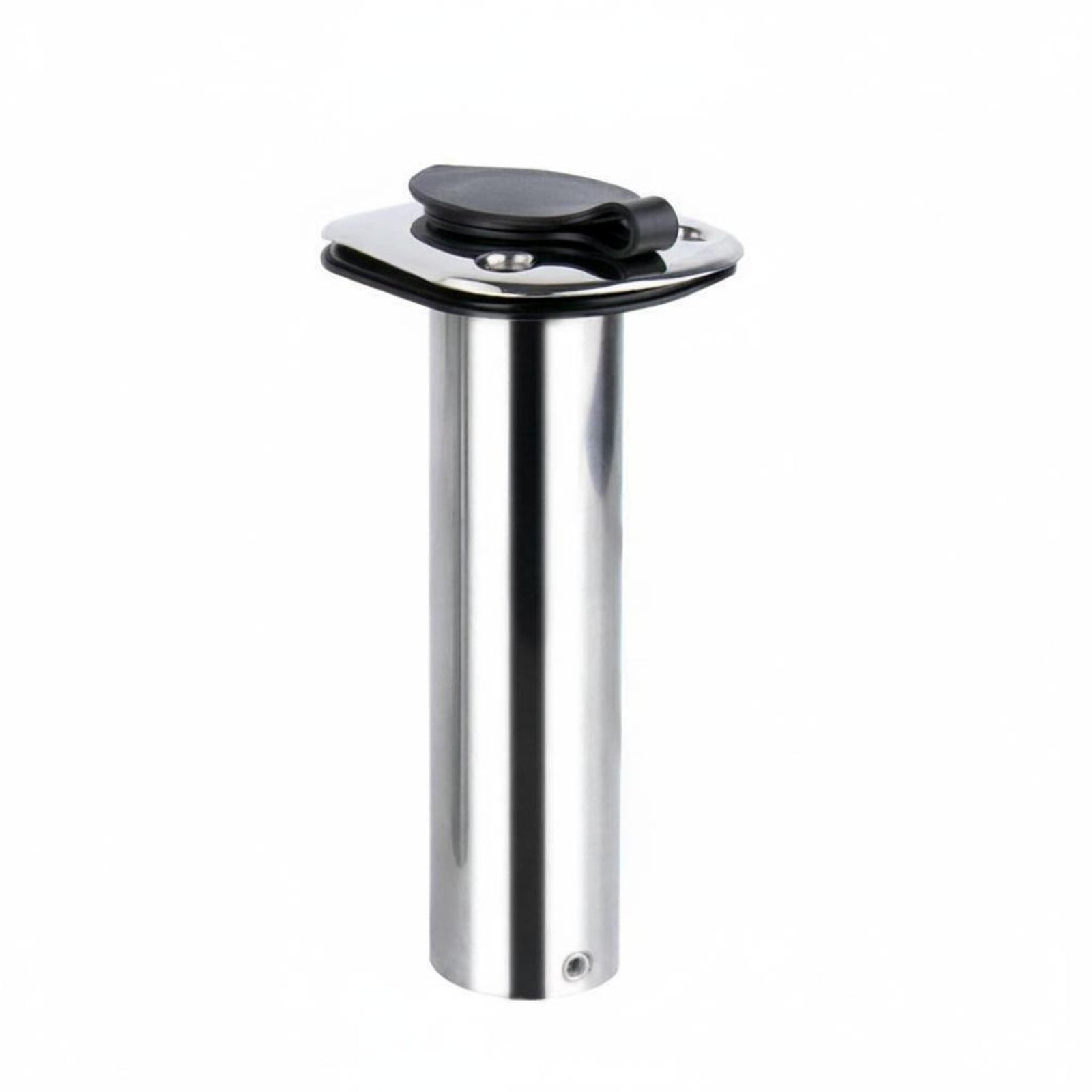 Abbraccia 2 Pack Boat Rod Holder Flush Mount Fishing Pole Holder Stainless Steel Mirror Polished with PVC Cap for Marine Anglers