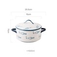 thumbnail image 5 of Cuenco de cerámica de doble oreja con cubierta, cuenco para sopa, cuenco para horno microondas de 15cm/6 pulgadas, 1000ml/34oz, 1 unidad, 5 of 5