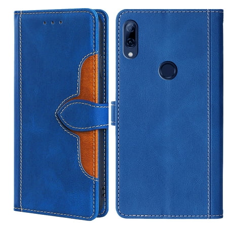 VIGOROSO Protective Kickstand Mobile Wallet Leather Case Cover For Huawei P Smart Z / Y9 Prime 2019 Red Blue Brown Black