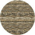 thumbnail image 1 of Ahgly Company Machine Washable Indoor Round Transitional Chocolate Brown Area Rugs, 3' Round, 1 of 7