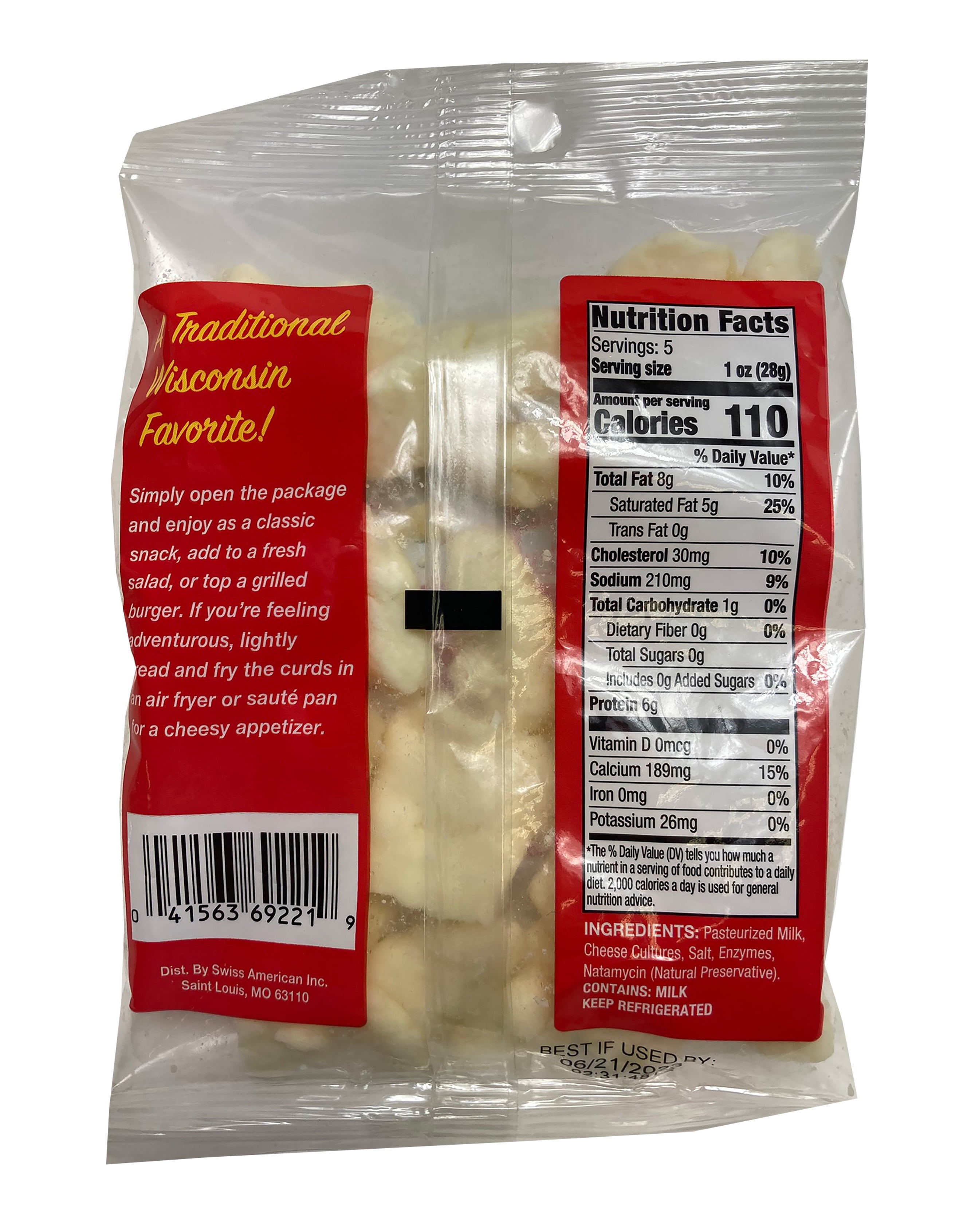 American Farmhouse Fresh Natural White Cheddar Cheese Curds 5 oz Plastic Bag