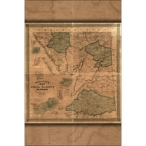 24"x36" Gallery Poster, Map of Cecil County, Maryland 1858