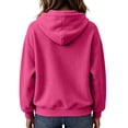 thumbnail image 3 of Women's Pullover Hoodie Cozy Streetwear Sweatshirt with Drawstring Hood Kangaroo Pocket Relaxed Fit Hoodies, 2XL, 3 of 5