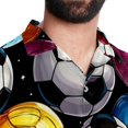thumbnail image 5 of Football Men's Hawaiian Printed Short Sleeve Button Down Casual Beach Shirt's, Unisex, 5 of 6