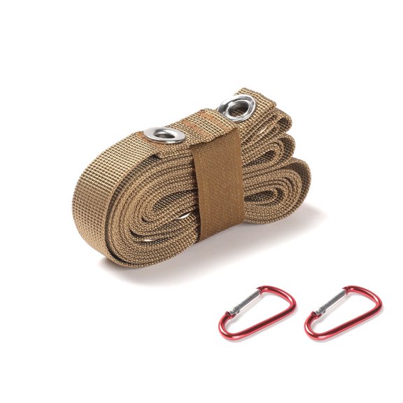 Soidarity Cuerda para colgar en la tienda, toldo de extensión, gancho para ropa, cordón portátil ajustable para mochilero, correa de pesca con hebillas carpas Caqui Soidarity OD020156-04