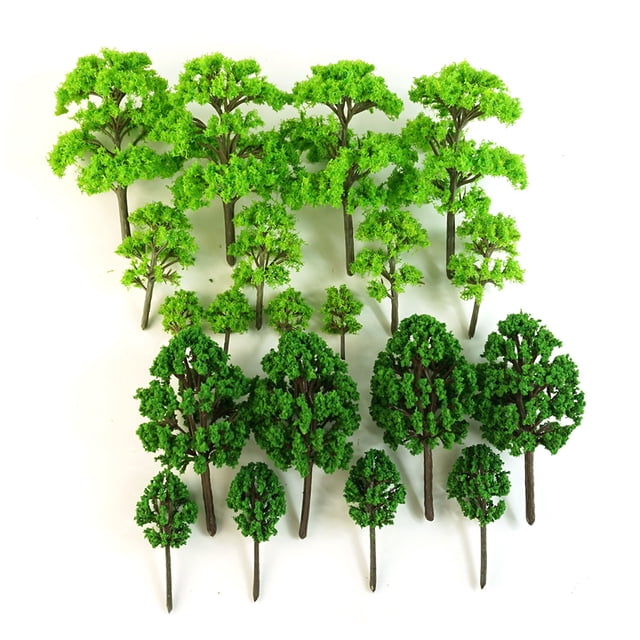 Amdohai Arbres Modèles 1.6-4.7 Pouces Accessoires Miniatures Paysage Train Arbres Modèles 20 Pcs