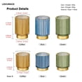 thumbnail image 2 of Organizador de brochas de maquillaje LEICURACE Vintage, vaso de cristal verde, 2 of 9