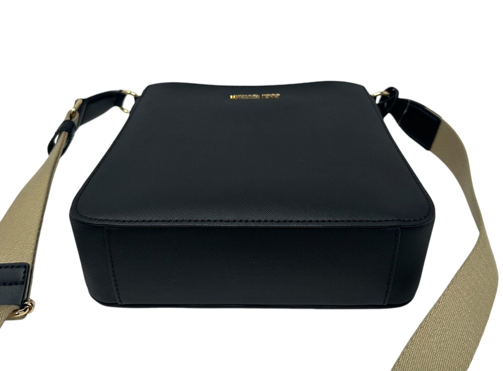 Michael Kors Women’s Leather Crossbody Messenger Bag, Black