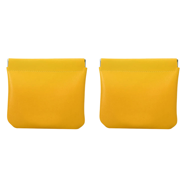 Bolsa de maquillaje Mini cosmético PU Neceser para almacenamiento diario de viaje Amarillo