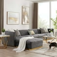 thumbnail image 3 of Sanguine Channel Tufted Performance Velvet 5-Piece Modular Sectional Sofa, 3 of 6