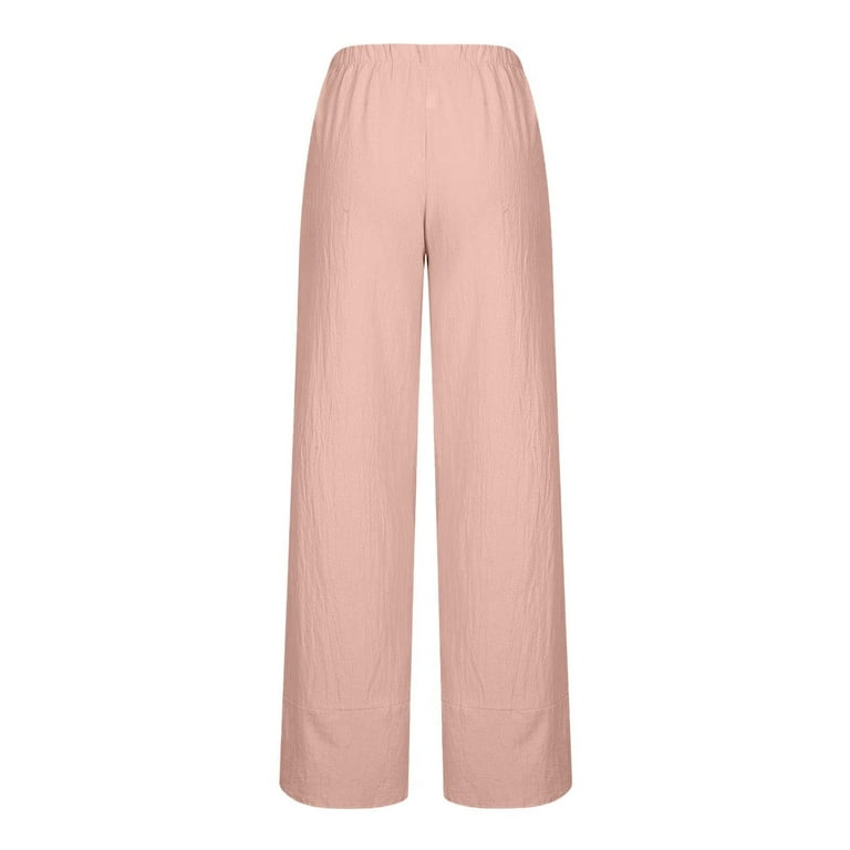 VEKDONE When Is Prime Day Cotton Linen Palazzo Pants Lighten Deals of The  Day 