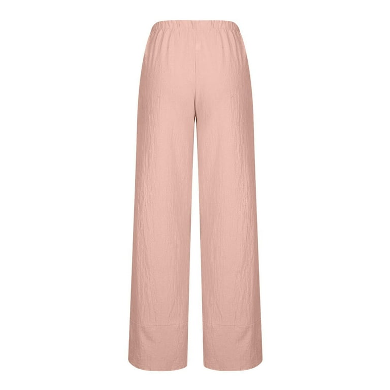 VEKDONE When Is Prime Day Cotton Linen Palazzo Pants Lighten Deals of The  Day 