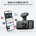 thumbnail image 4 of REDTIGER A6 3 Channel Dash Cam , 2.5K+1080P+1080P,Triple Dash Cam with WiFi & GPS, Triple Dash Camera with 64GB Card, Loop Recording, Night Vision, Black, 4 of 10