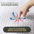thumbnail image 2 of Utopia Bedding Waterproof Mattress Protector King Size, Premium 3D Air Soft Fabric Mattress Cover, Fits 17 Inches Deep, Breathable, Fitted Style with Stretchable Pockets, 2 of 7