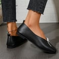 thumbnail image 6 of Everyday Slip On Flats, Women's Bow Accent Square Toe Flats Comfortable Low Profile Dress Shoes with Flexible Walking Sole and Easy Style Office Work Shoes Ballet Commuter Shoes Flats, US-6/EU-36, 6 of 8