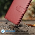 thumbnail image 7 of Takfox Compatible for Samsung Galaxy A13 (5G) Case, for Galaxy A13 (5G) Wallet Case, PU Leather ID Credit Card Holder Folio Flip Cover [9 Card Slots] [Magnetic] Detachable Case & Strap,Red, 7 of 7