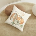 thumbnail image 5 of Fall Decor White Pumpkin Throw Pillow Covers 18x18 Set Of 2 Autumn Outdoor Pumpkins Pillows Cover Teal Orange Grey Thanksgiving Decorative Pillow Case Farmhouse Cushion Cover for Couch Bed Sofa Decor, 5 of 6