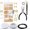 gold, variant on X DIY Jewelry Making Kit 15 Grid Lobster Clasps Clips and Rings for Necklace 490 Pcs Jewelry Repair Kit Making Supplies Tool with Tweezers for Making and Repairing Silver
