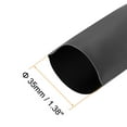 thumbnail image 2 of Uxcell Heat Shrink Tubing, Shrinkable Tube Cable Sleeve 6.6ft Black 1.38" Dia, 2 of 6