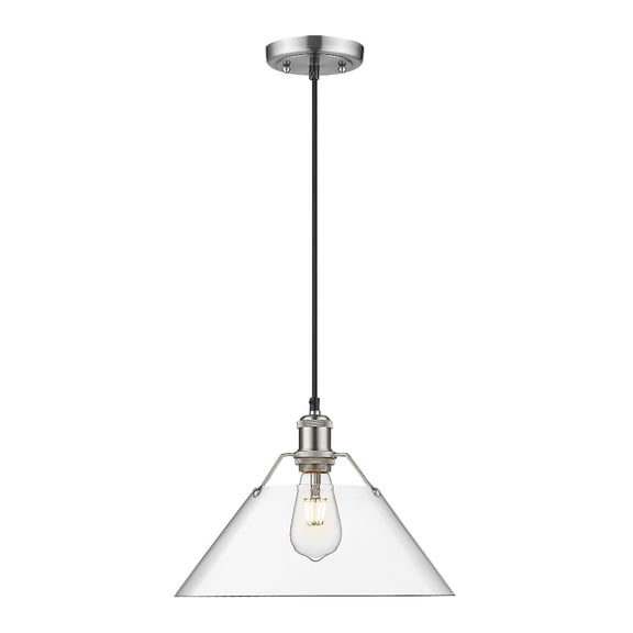 Orwell 1-Light Pendant in Pewter with Clear Glass