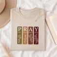 thumbnail image 4 of Jollimate Pray For It About It Around It Over It Graphic T-Shirt, Floral Christian Faith Women's Shirt, 4 of 6