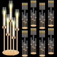 thumbnail image 1 of Candelabro dorado Tandefio de 5 brazos con pantallas acrílicas LED, 1 of 7