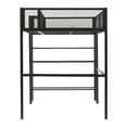 thumbnail image 6 of Twin Size Metal Loft Bed with 4-Tier Storage Shelves and Full-Length Guardrail, Loft Bed Frame for Kids Girls Boys, Saving Space, Black, 6 of 9