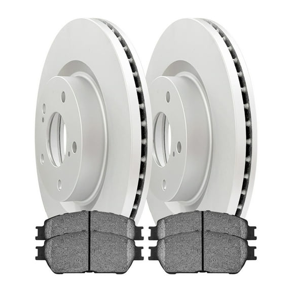AutoShack Front Brake Rotors Ceramic Brake Pads | Replacement For Lexus ES300 2004-2008 Toyota Solara 2004-2010 Sienna 2005-2006 Camry 2005-2007 Avalon FWD | Coated | 6-PC Brake Kit | ArmorStop
