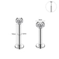 thumbnail image 3 of ZS Fashion Jewelry Lip Studs Stainless Steel 16G Body Piercing Jewelry Labret Style, 12 Pieces, 3 of 5