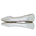 thumbnail image 2 of Charles Albert Women's Breathable Crochet Lace Ballet Flat in White Size 6, 2 of 6
