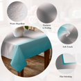 thumbnail image 5 of Turquoise Grey Table Cloth Waterproof Tablecloths, Gray Farmhouse Modern Rustic Tablecloth Dining Table Cover for Kitchen Party Tabletop Outdoor, Rectangle Tablecloth 60x102 Inch, 5 of 9