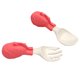 thumbnail image 1 of Juego de tenedor y cuchara para bebé Hukapapa con caja portátil Equipo de entrenamiento para bebés Juego de vajilla para niños con autoalimentación - Cebra, 1 of 5