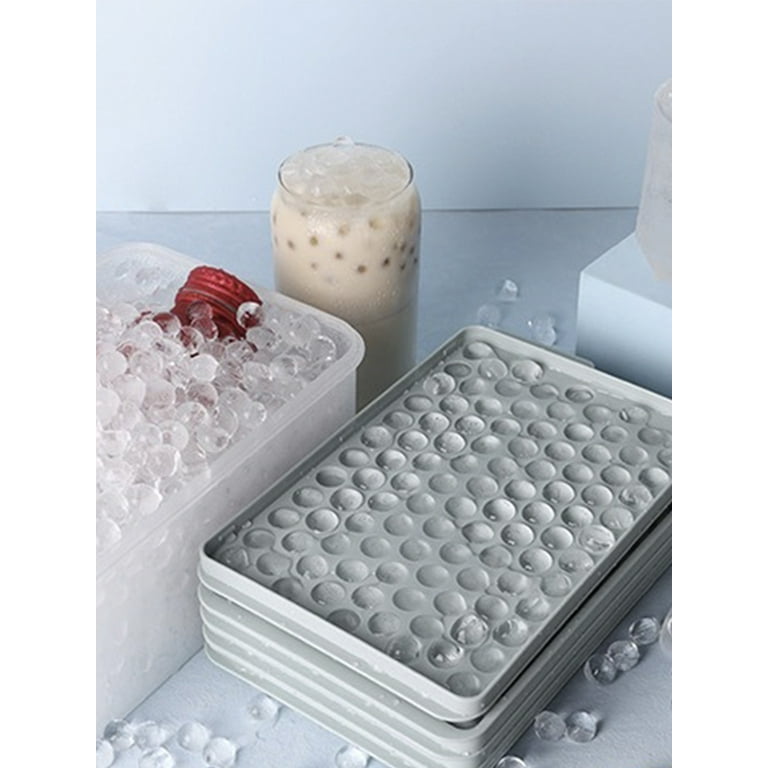 Mini Ice Cube Maker Silicone Ice Cube Tray Set with Box and Spoon