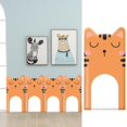 thumbnail image 1 of Rolón de pared de la habitación para niños, anti colisión, almohadilla, calcomanías de patrones de animales, colchón de dibujos animados 3D de cojín Patrón de gato naranja, 1 of 8