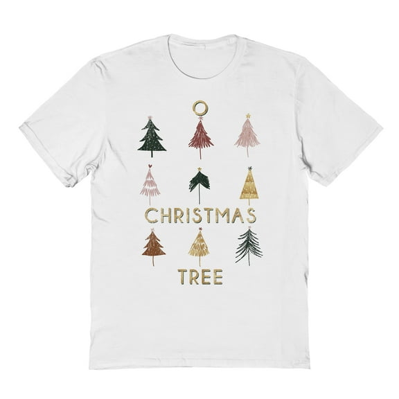 Haywood & Main O Christmas Tree 2 Graphic White Men's Cotton T-Shirt