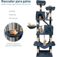 thumbnail image 2 of Torre para Gatos Bluelander 2 M Hamaca Rascador Múltiples Niveles Azul, 2 of 4