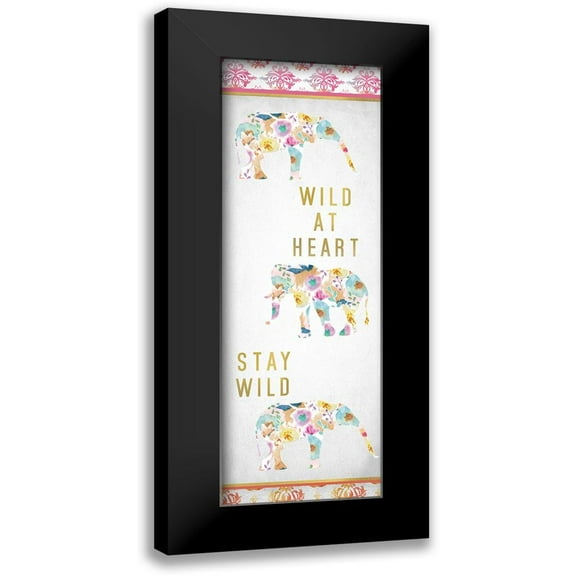 Kimberly, Allen 7x14 Black Modern Framed Museum Art Print Titled - Wild at Heart Panel