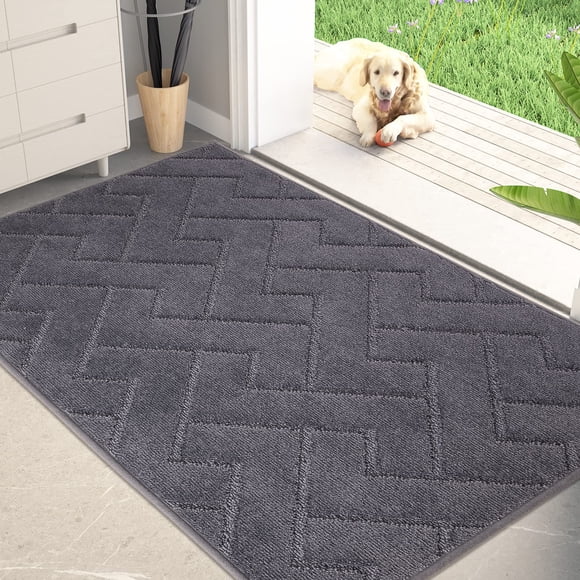 Felpudo PURRUGS Dirt Trapper 34 x 59 cm, antideslizante, color gris