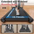 thumbnail image 2 of SWERTOY Walking Mat Treadmills Portable for Home & Office LED Display, 265 LB Capacity, Space-Saving Compact Walking Jogging Running Machine, 2 of 9