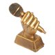 thumbnail image 5 of Micrófono dorado Trophy Maplefield Juvale, resina, 14 x 12 x 6 cm, 5 of 6